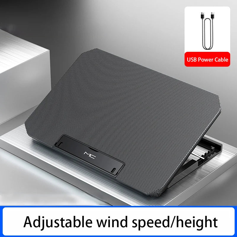Gaming Laptop Cooler  For 12-16 Inch Notebook Two USB Laptop Cooling Pads Wind Speed Adjustable Silent Laptop Stand