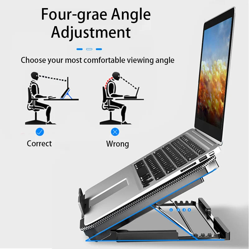Gaming Laptop Cooler  For 12-16 Inch Notebook Two USB Laptop Cooling Pads Wind Speed Adjustable Silent Laptop Stand