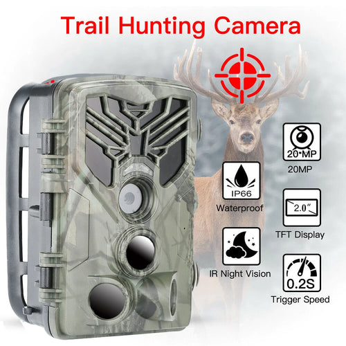 20MP 1080P Wildlife Trail Camera Photo Traps Night Vision Hunting Cameras Home Safety Trap Game Outdoor Cam Surveillance