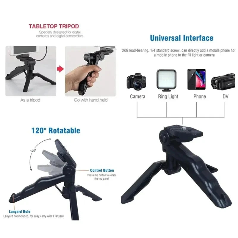 Smartphone Vlogging Kit with Tripod, LED Fill Light & Mini Microphone for TikTok YouTube Live Streaming