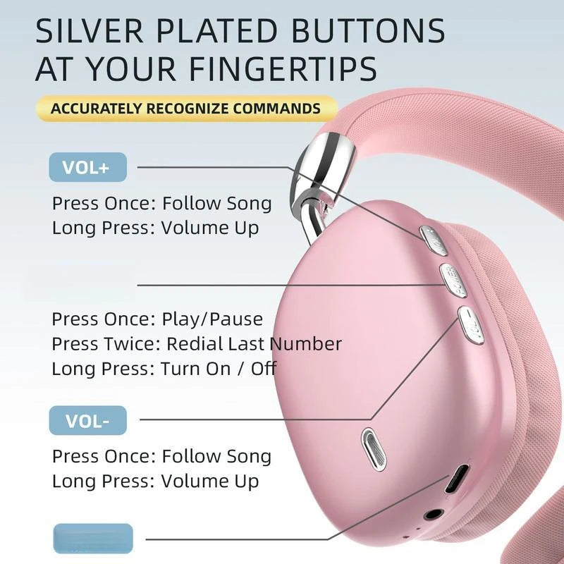 Wireless Bluetooth Headphones High-Resolution Audio Foldable Lightweight