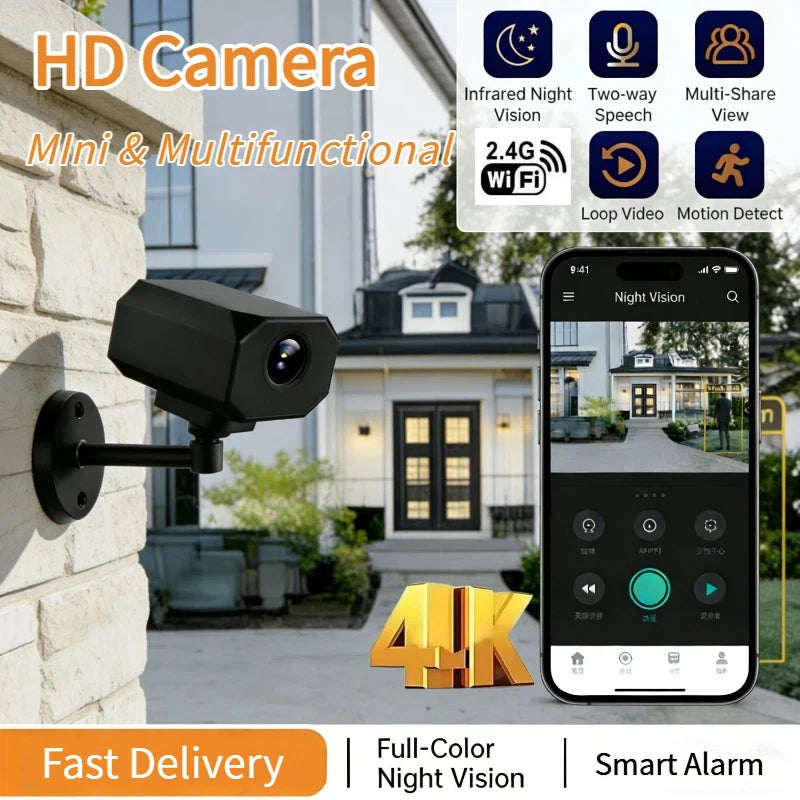Indoor Wireless Mini Home IP Camera APP Remote Monitor Night Vision Motion Detection 2 Way Audio