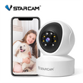 Vstarcam Indoor Security Camera for Home 360° Coverage Color Night Vision 2-Way Audio Motion Detection Customize Zone