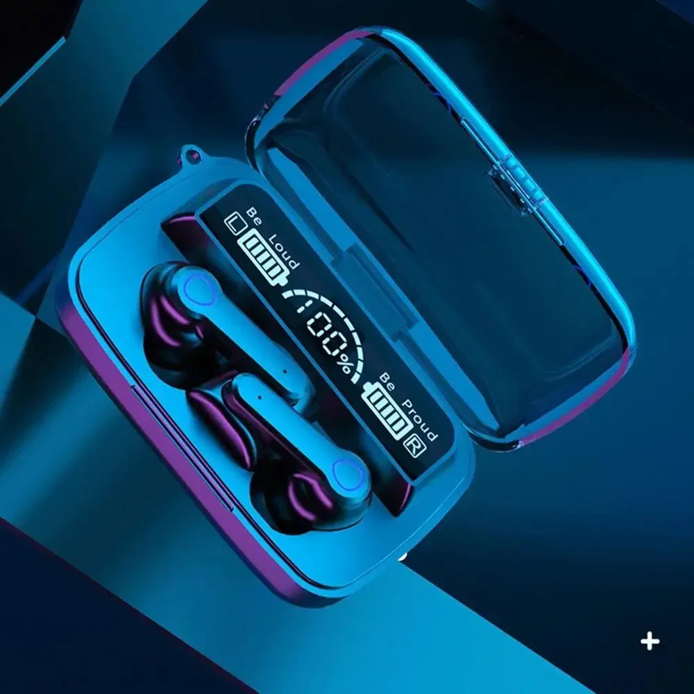 Original M19 Bluetooth Headset Wireless In-Ear Sports Intelligent Touch Led  Earphone
