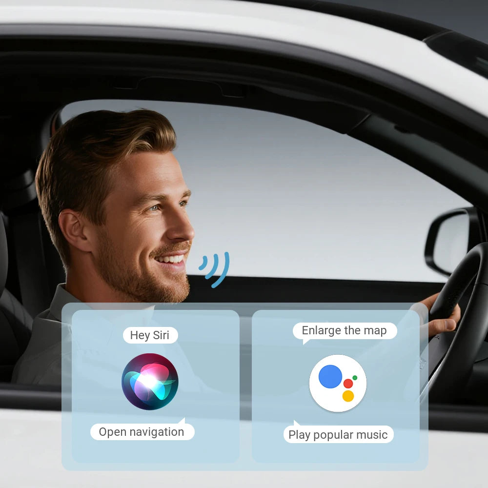 Wireless CarPlay Android 2026 New Smart Auto Adapter Hassle-Free Plug&Play Stable BT WiFi Connect OTA Upgradable Fit 99% Vehicle