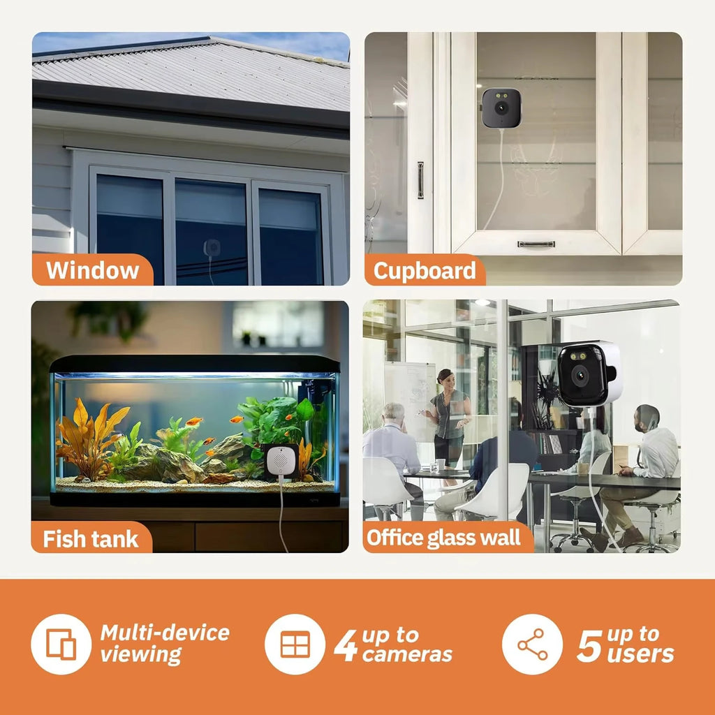 Window Camera Replaces Outdoor Cameras Full-Color Night Vision Through Window Mini Camera