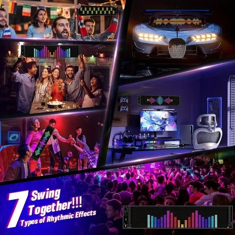 Cool Eyes Light for Cars 23 in X 4.7 in Programmable LED Display, Scrolling Led Light Suitable for Car Windows car Festival
