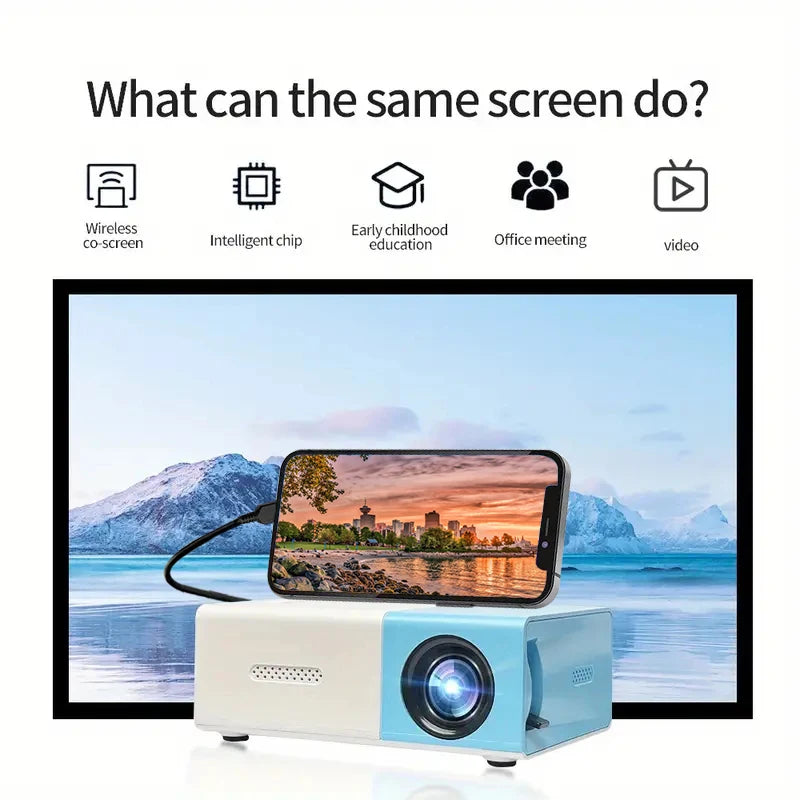 Mini Portable HD Projector is suitable for home, outdoor, and portable projectors.