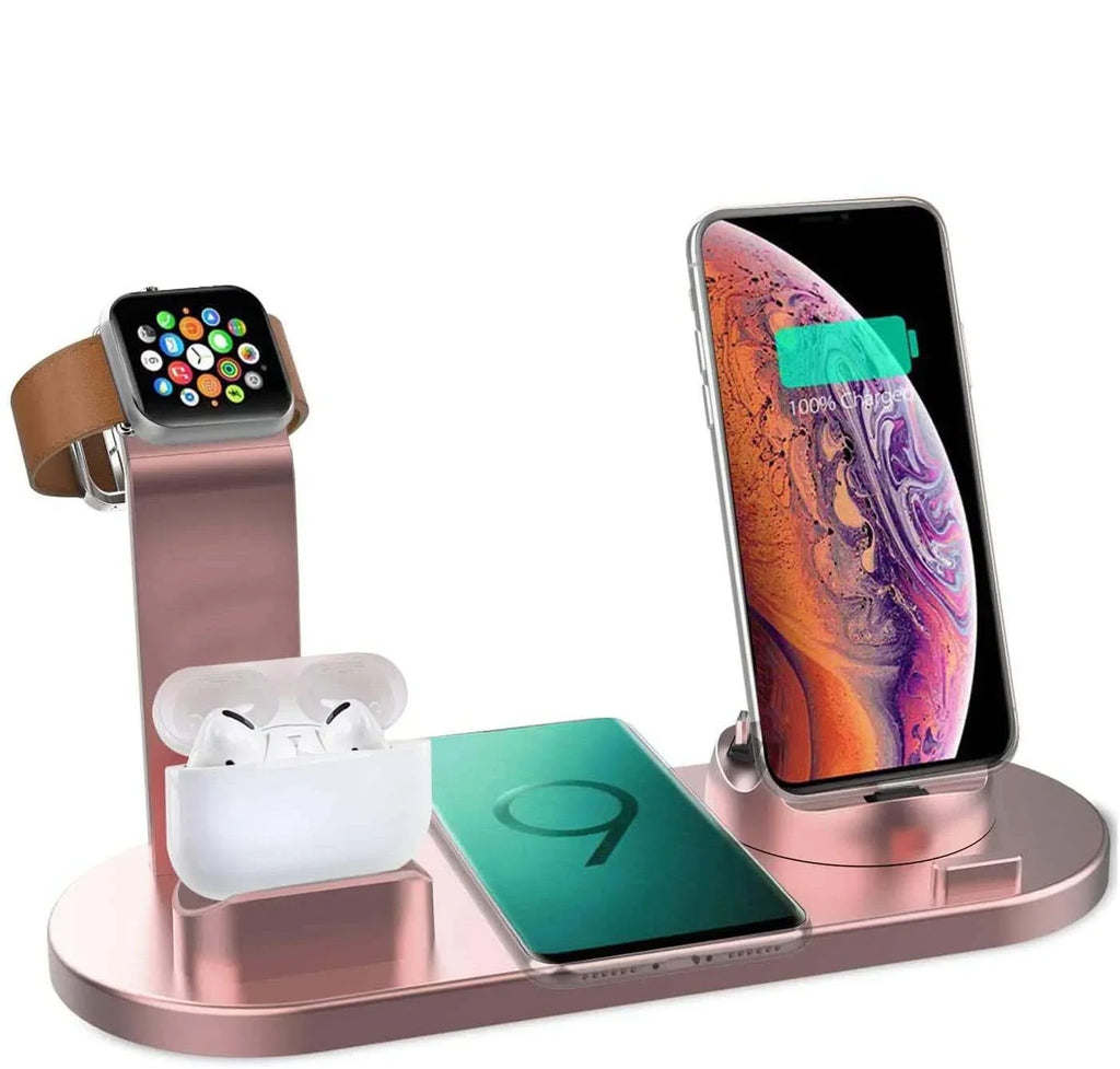 VIKEFON 7 in 1 Wireless Charger Stand Pad For iPhone 17-12 Apple Watch Fast Charging Dock Station for Airpods iWatch 8 7
