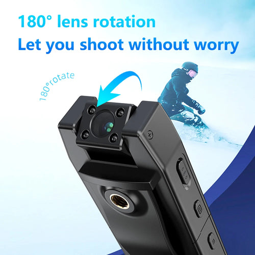 Digital Mini Body Camera 1080P Sports DV HD Screen Magnetic Night Vision Small Camera Nanny Camcorder Police