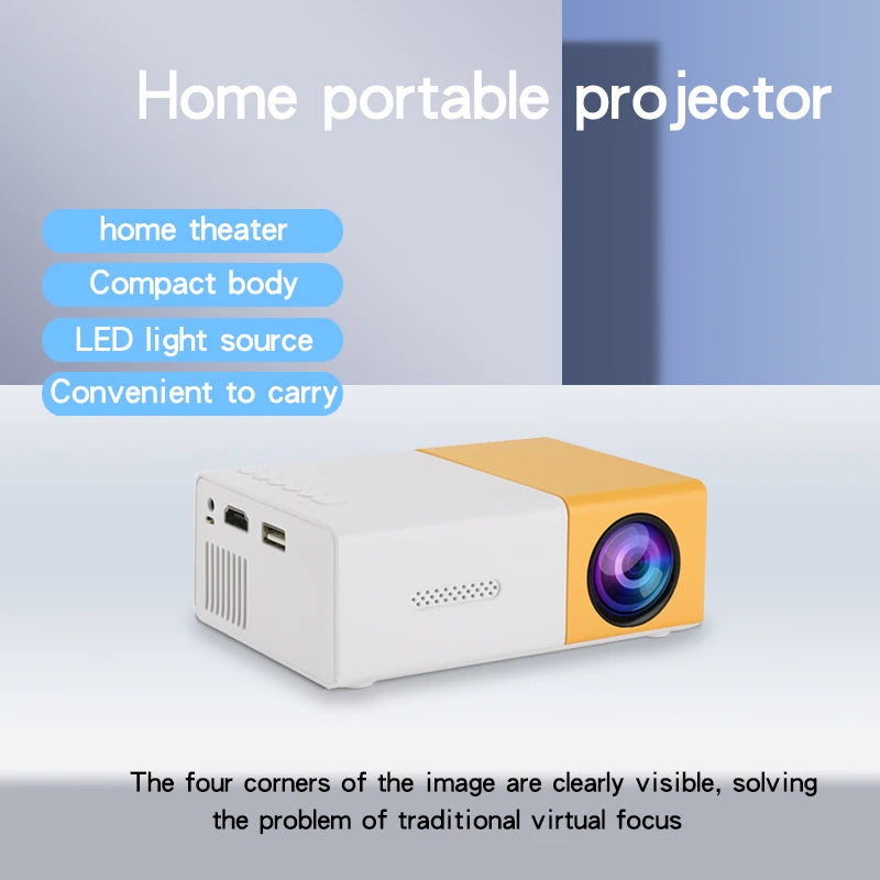 Mini Portable HD Projector is suitable for home, outdoor, and portable projectors.