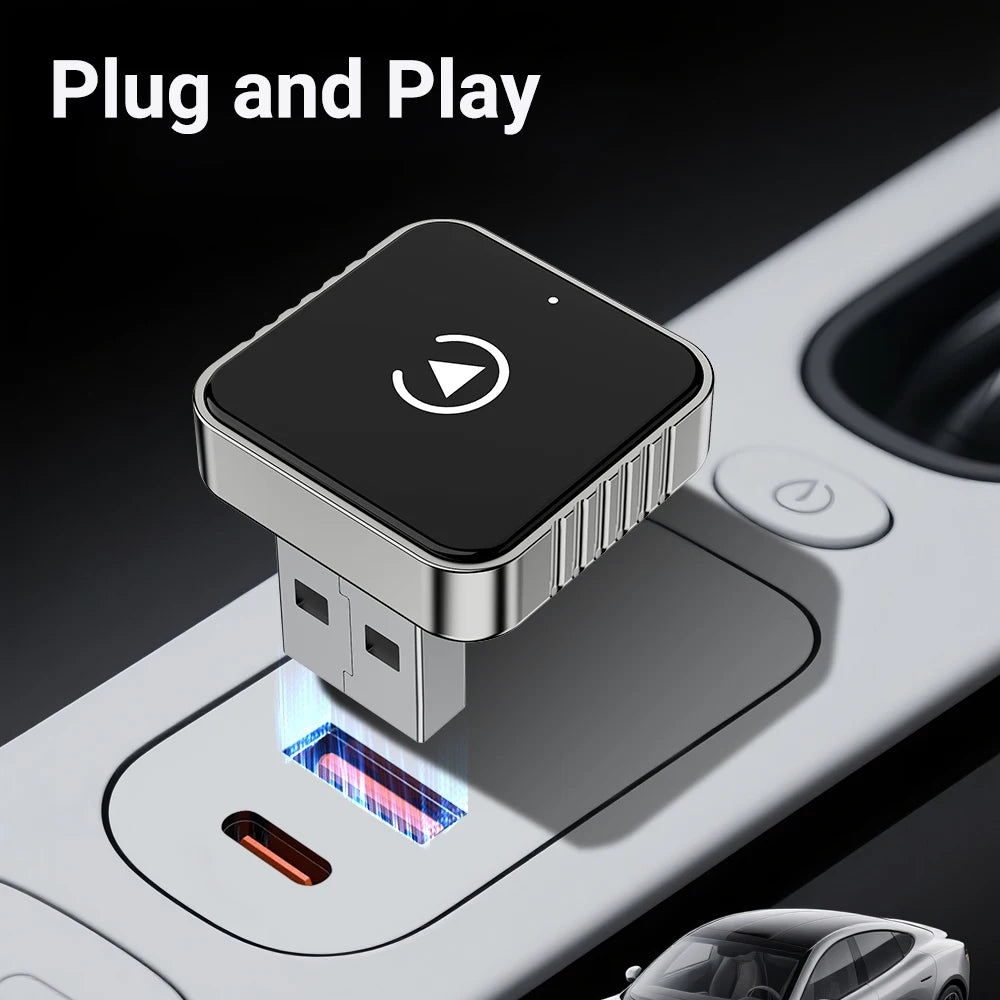 Wireless CarPlay Android 2026 New Smart Auto Adapter Hassle-Free Plug&Play Stable BT WiFi Connect OTA Upgradable Fit 99% Vehicle