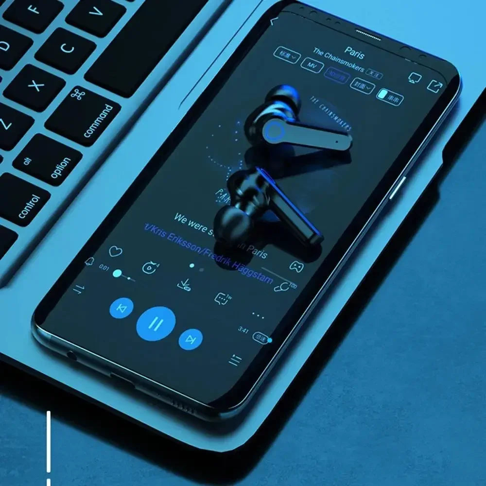 Original M19 Bluetooth Headset Wireless In-Ear Sports Intelligent Touch Led  Earphone