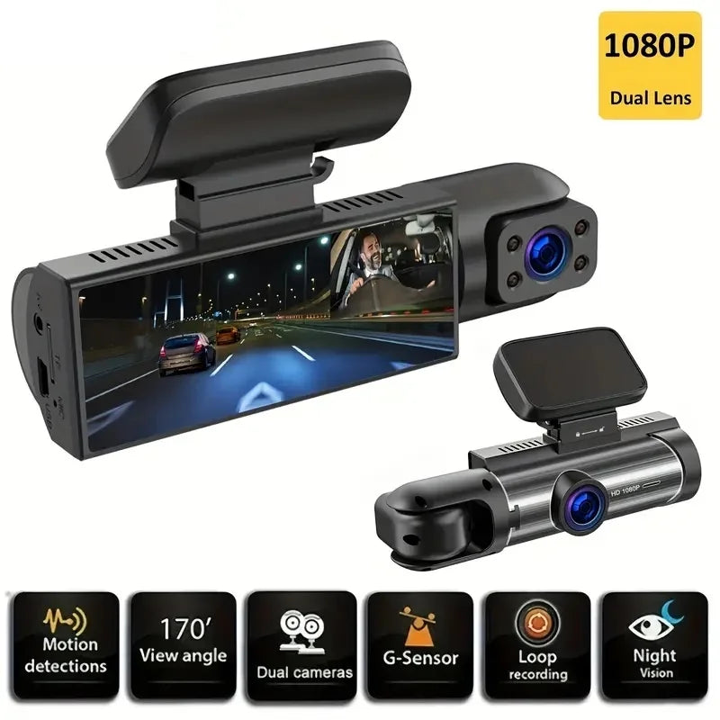 Dash Camera Front And Inside, G Sensor HD Night Vision