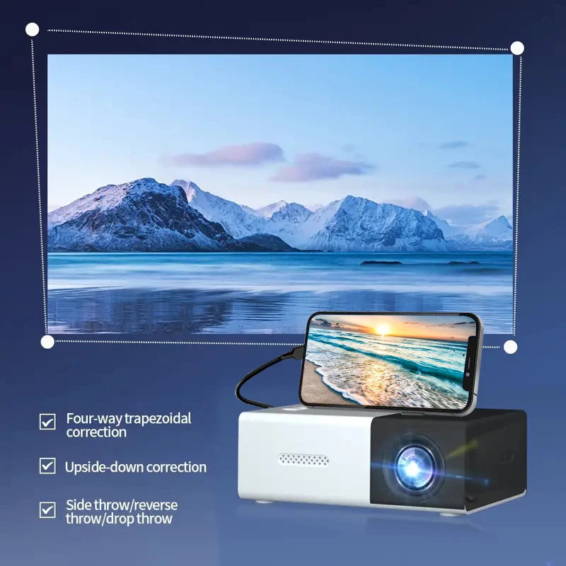 Mini Portable HD Projector is suitable for home, outdoor, and portable projectors.