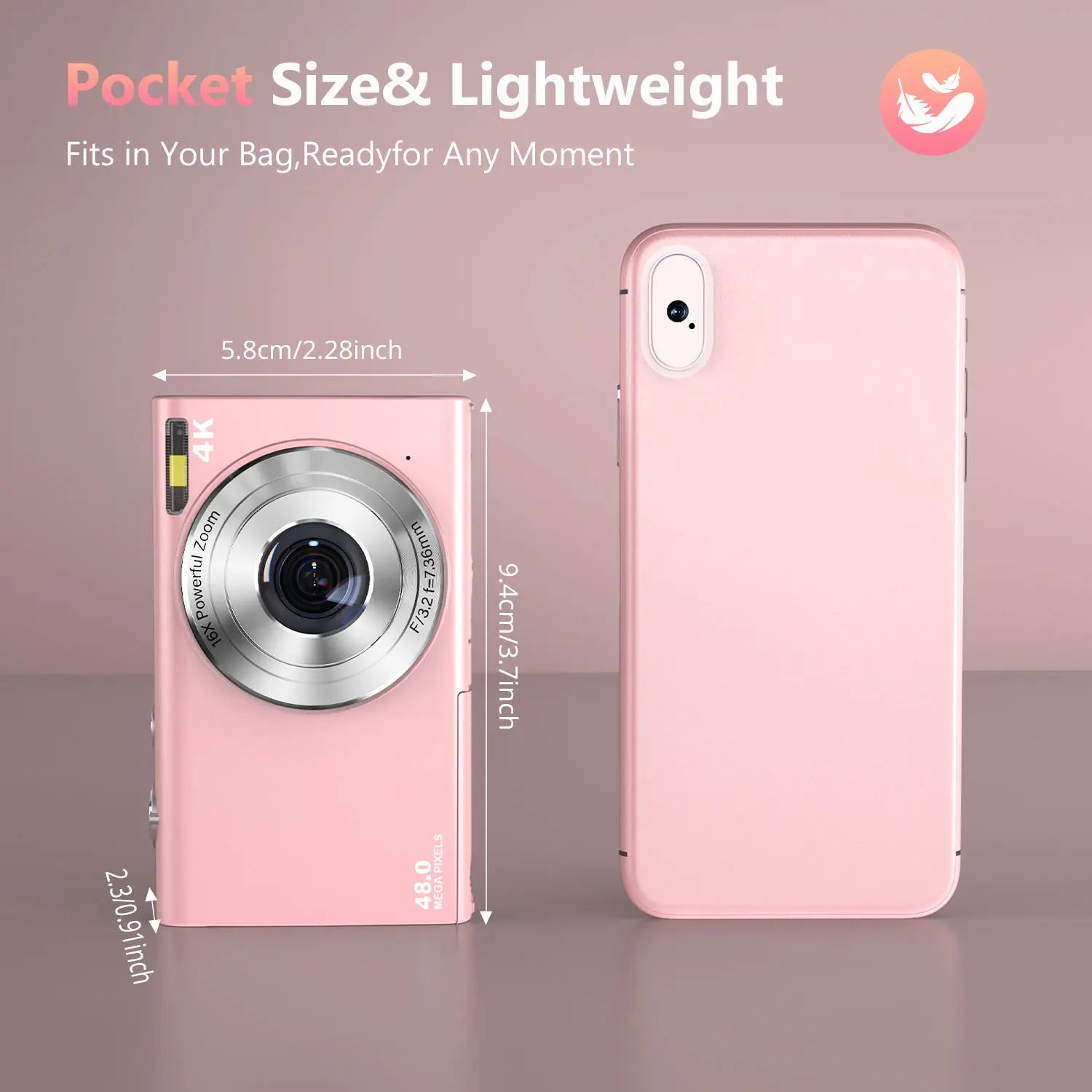 4K Digital Camera Autofocus Vlogging Camera  for Kid Adult