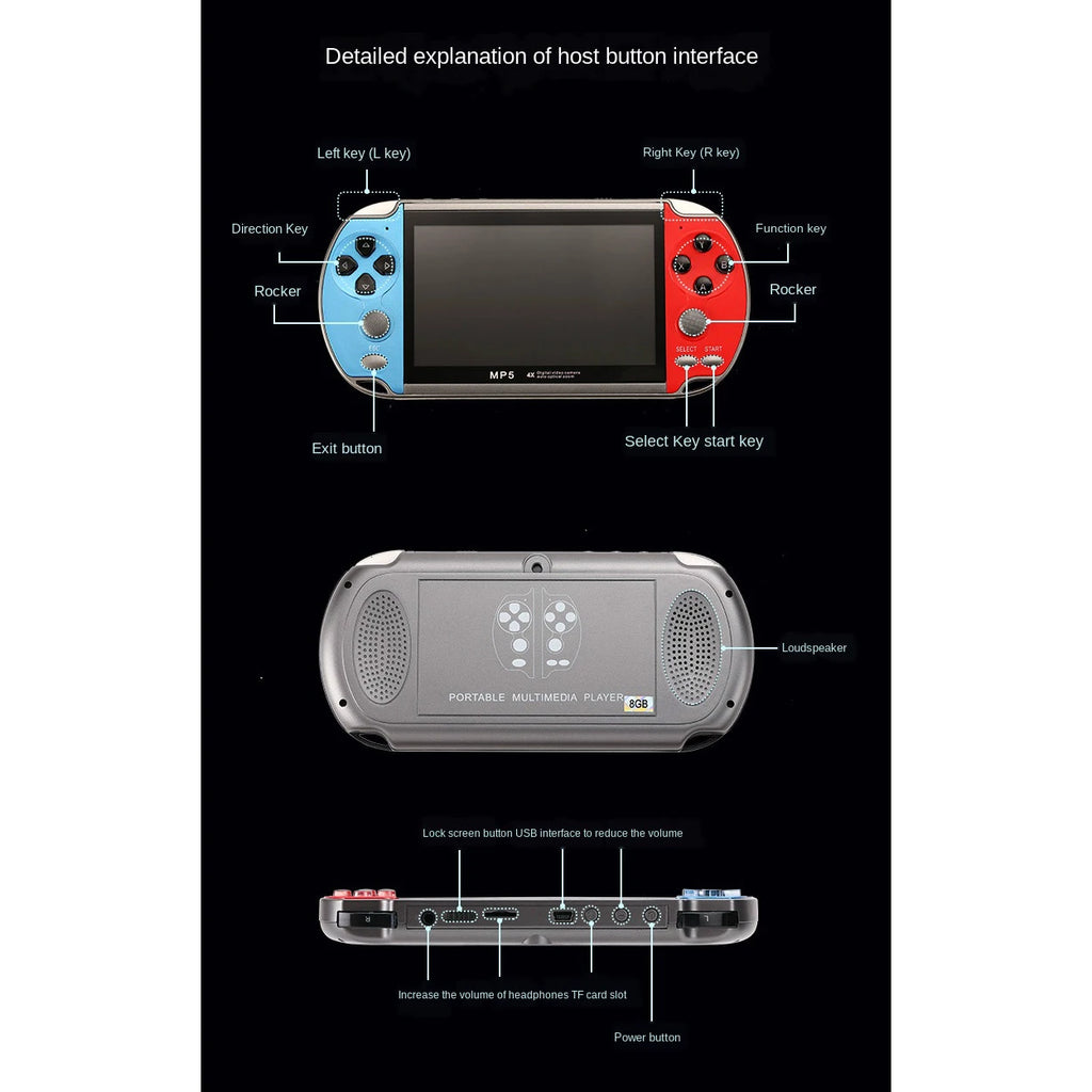 Portable Handheld Retro Video Game Console