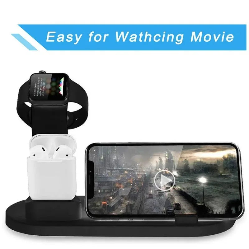 VIKEFON 7 in 1 Wireless Charger Stand Pad For iPhone 17-12 Apple Watch Fast Charging Dock Station for Airpods iWatch 8 7