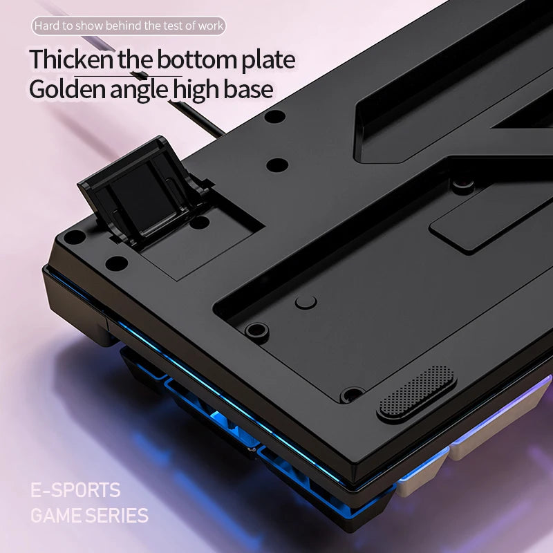 RGB Gaming Keyboard Wired Mechanical Feel Keyboard Color Backlit USB Keyboard for PC Laptop Gaming