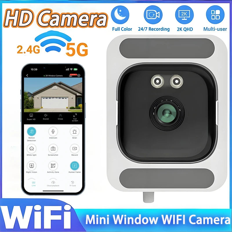 Window Camera Replaces Outdoor Cameras Full-Color Night Vision Through Window Mini Camera