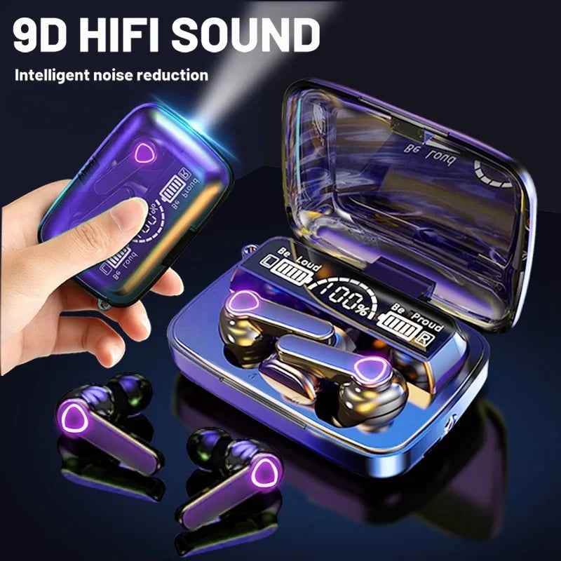 Original M19 Bluetooth Headset Wireless In-Ear Sports Intelligent Touch Led  Earphone