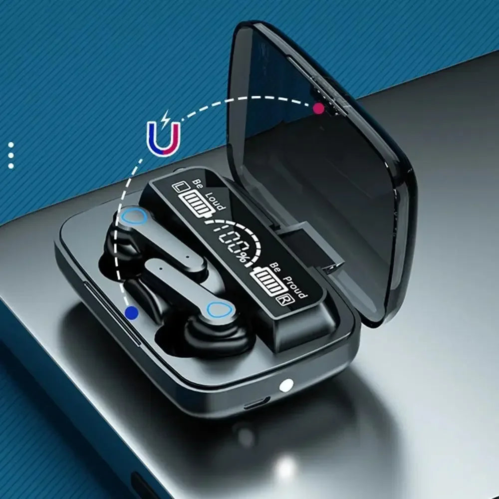 Original M19 Bluetooth Headset Wireless In-Ear Sports Intelligent Touch Led  Earphone