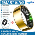 New 2026 Waterproof Smart Ring Heart Rate Blood Pressure Sleep Monitoring Motion Tracking